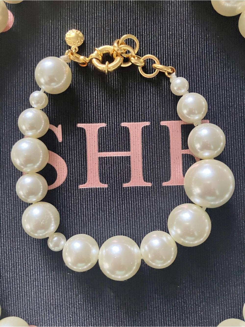 NWT J.Crew Cream Pearl Ball Necklace and Bracelet Set with Gold Accents - Picture 2 of 7